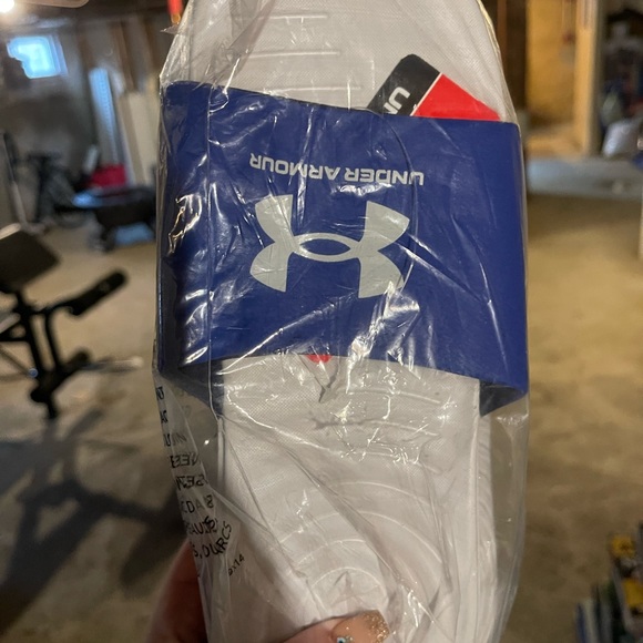 Under Armour Shoes Mens Under Armour Slides Royal Blue Gray Poshmark
